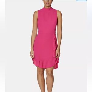 Betsey Johnson Hot Pink Sleeveless Ruffle Mini Dress